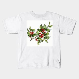 Holly Berries 001 Kids T-Shirt